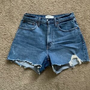 Abercrombie & Fitch Blue Distressed Jean Shorts